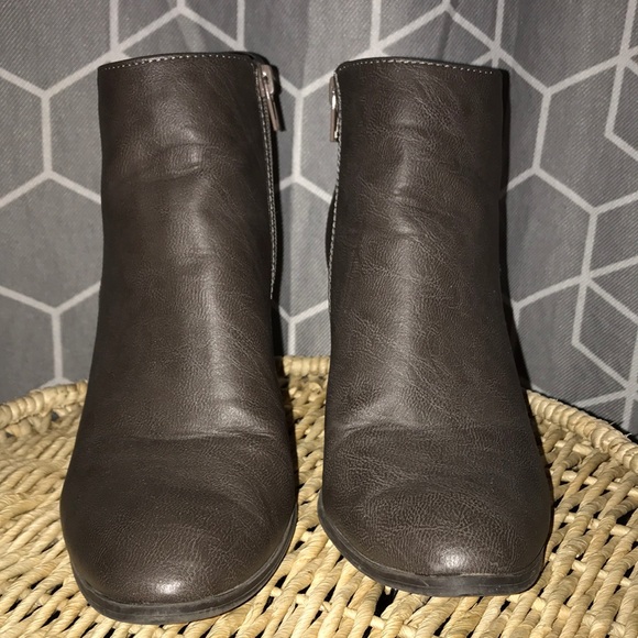 Charlotte Russe Shoes - Gray ankle booties